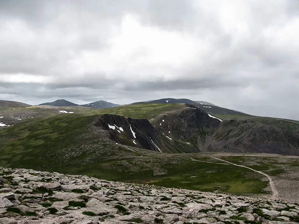 Coire an t-Sneachda mountain range in Scotland