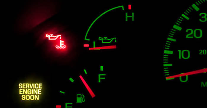 car engine warning light