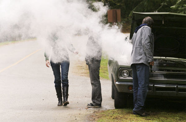 Topping up engine coolant