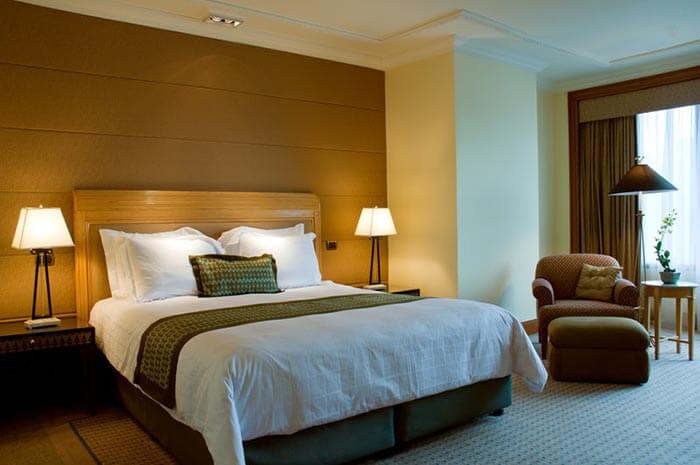 History of hotels - Hotel accommodation with bed