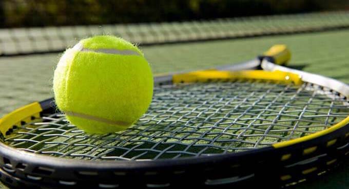 Tennis racket stringing at WImbledon