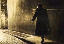 A woman running through the streets of Berlin