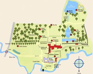 Map of Forde Abbey gardens