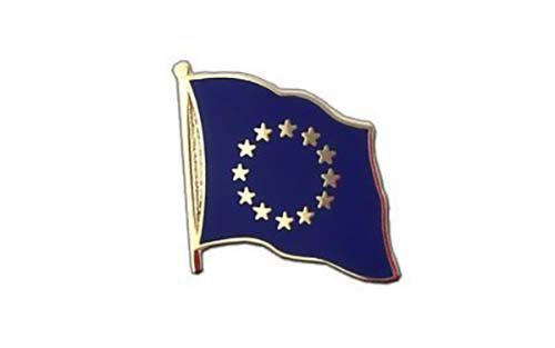 European Union flag tie and dress pin