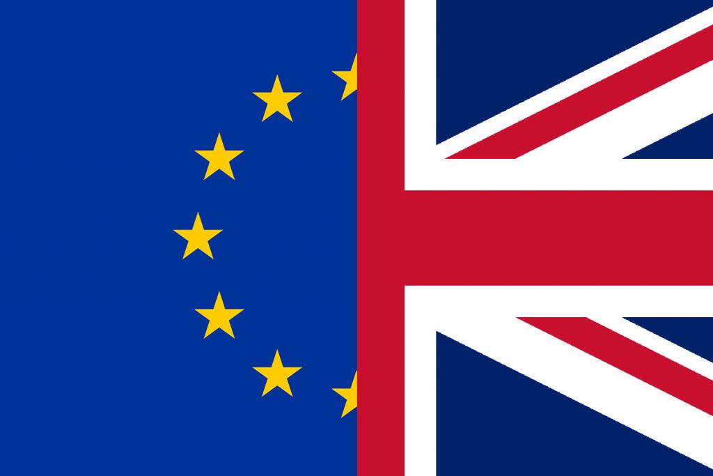 EU UK friendship flag