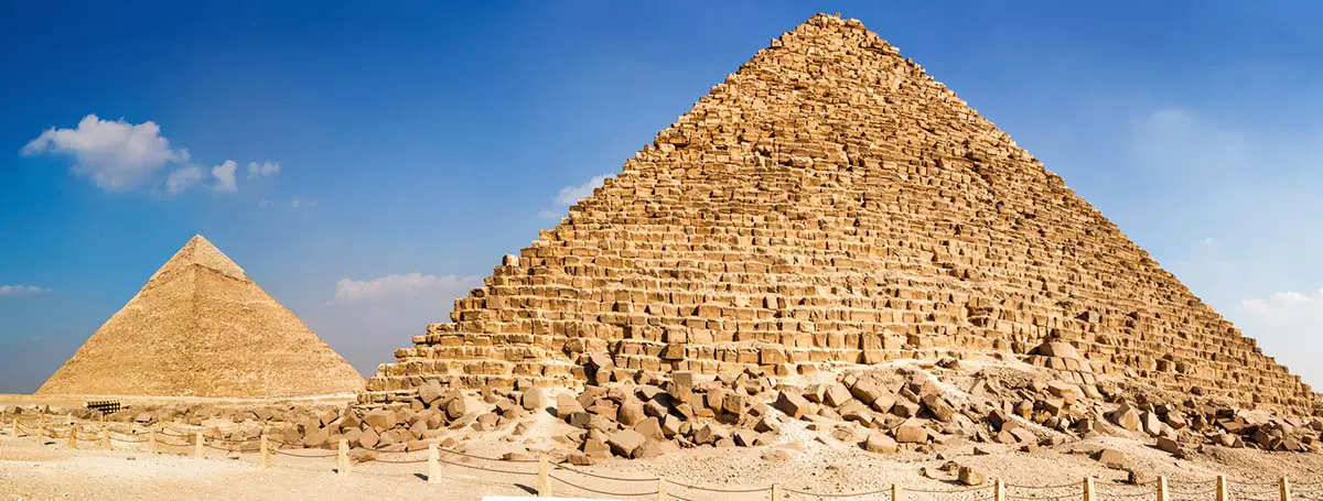 The Pyramid of Menkaure and Khafre's pyramid