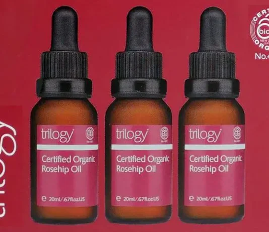 Bottles of rosehip oil